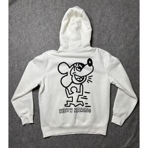 Disney Mickey Mouse Keith Haring Hoodie Adult Medium Pullover Fashion Art NWT